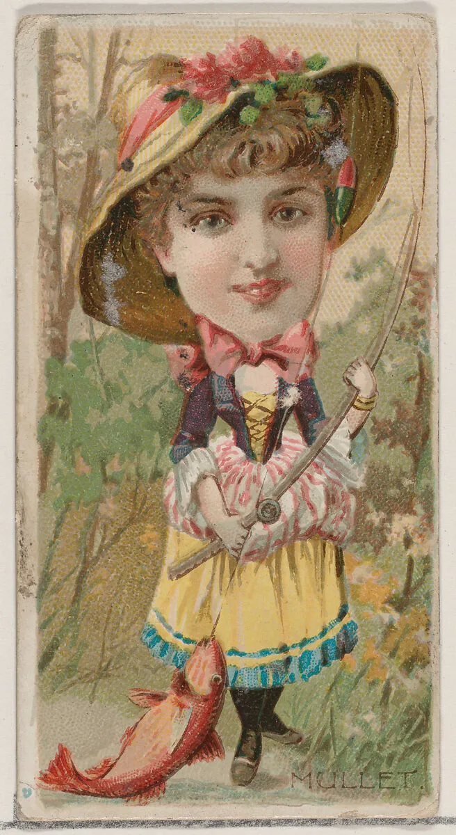 Mullet, from the series Fishers and Fish (N74) for Duke brand cigarettes — W. Duke, Sons & Co.|Knapp & Company