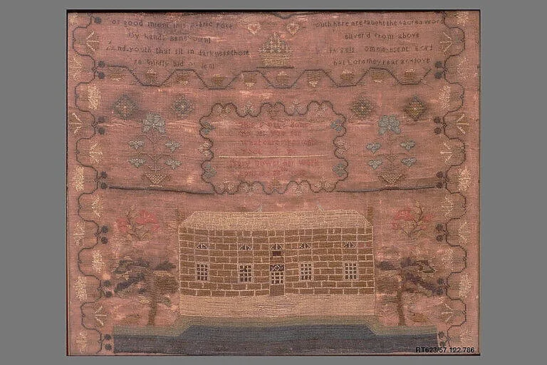 Embroidered sampler — Mary Bower