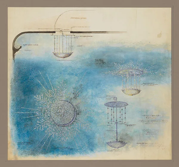Suggestion for Fixtures and Ceiling Decoration for Hershey Community Theater, Hershey, Pennsylvania — Louis C. Tiffany|Tiffany Studios