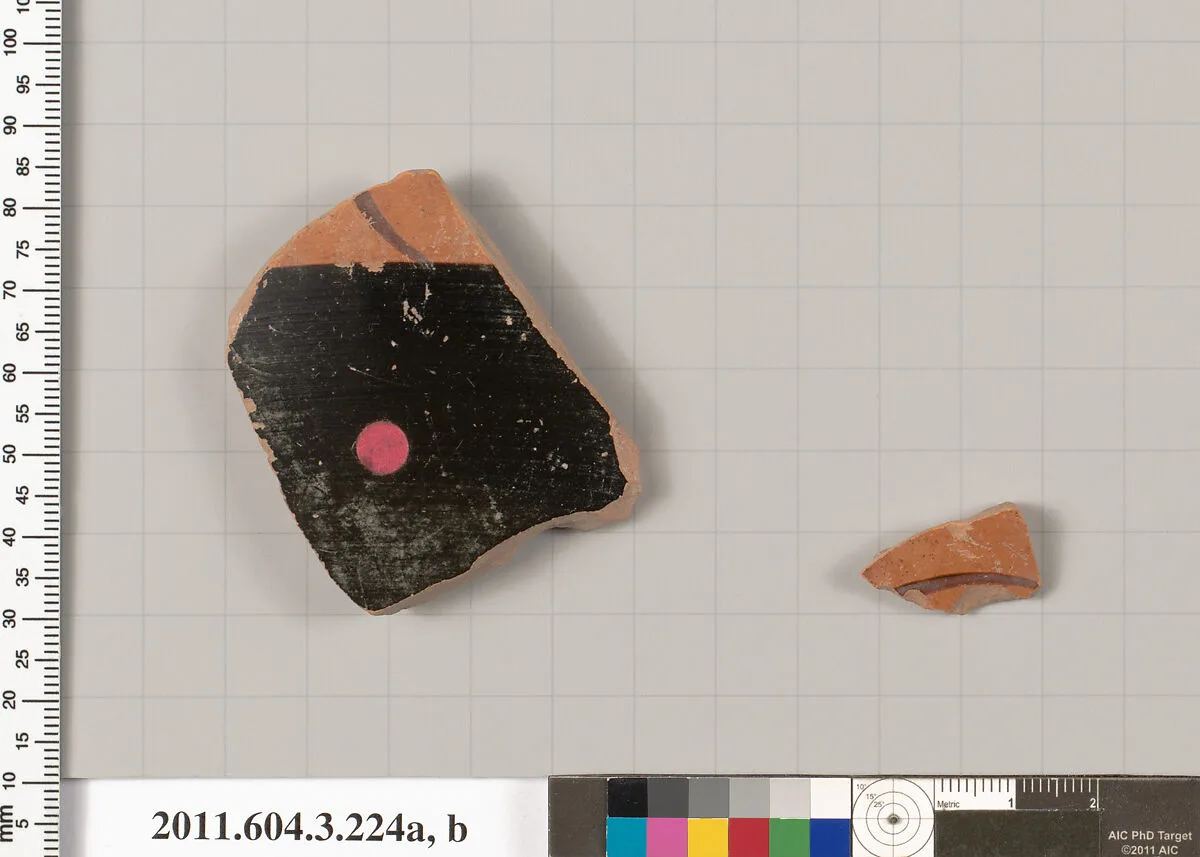 Terracotta fragments of a neck-amphora of Nicosthenic shape (jar)? — Unknown