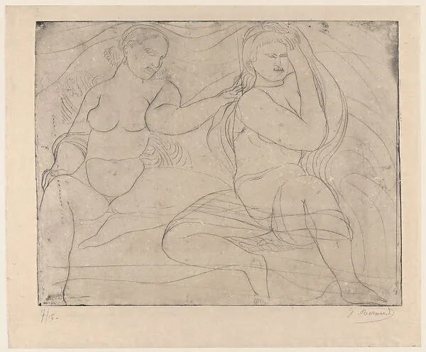 Two Women Lounging By The River's Edge — Joseph Bernard
