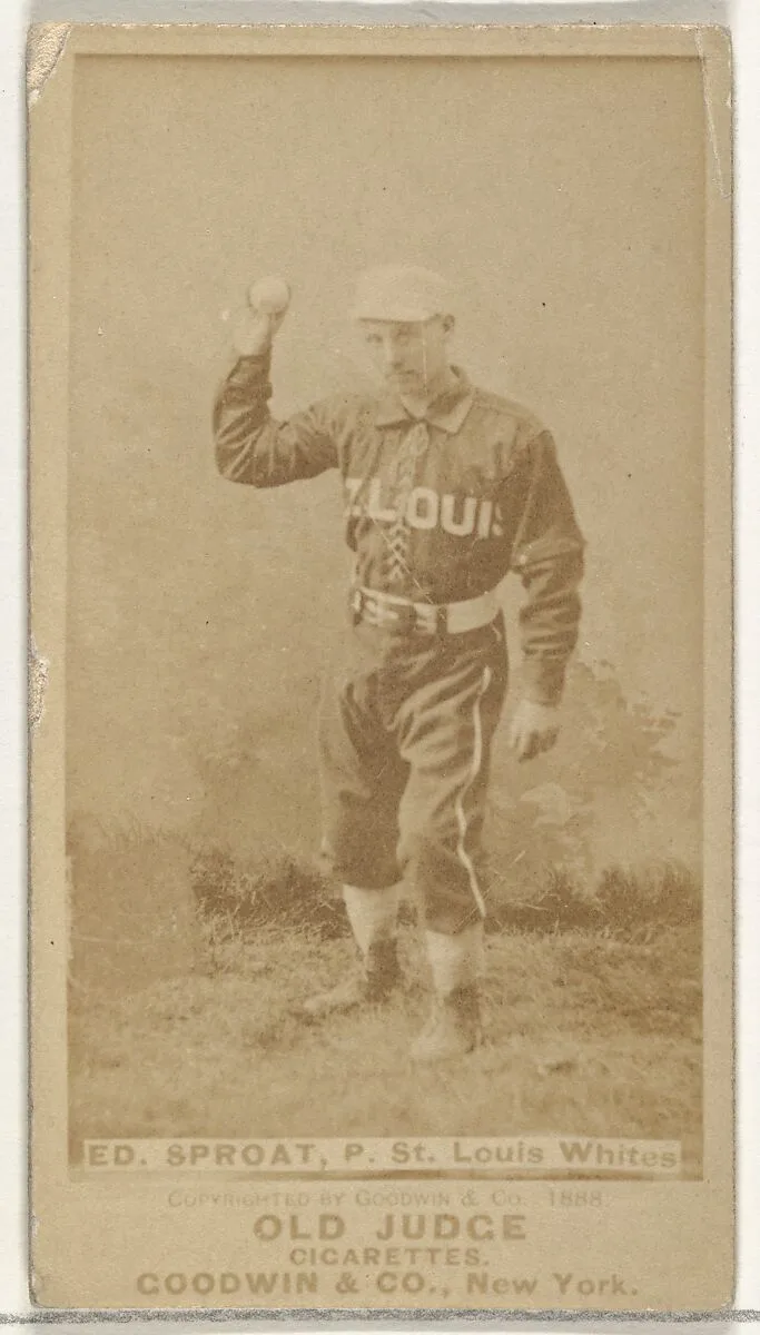 Sproat, Pitcher, St. Louis Whites, from the Old Judge series (N172) for Old Judge Cigarettes — Goodwin & Company