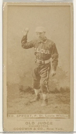 Sproat, Pitcher, St. Louis Whites, from the Old Judge series (N172) for Old Judge Cigarettes
