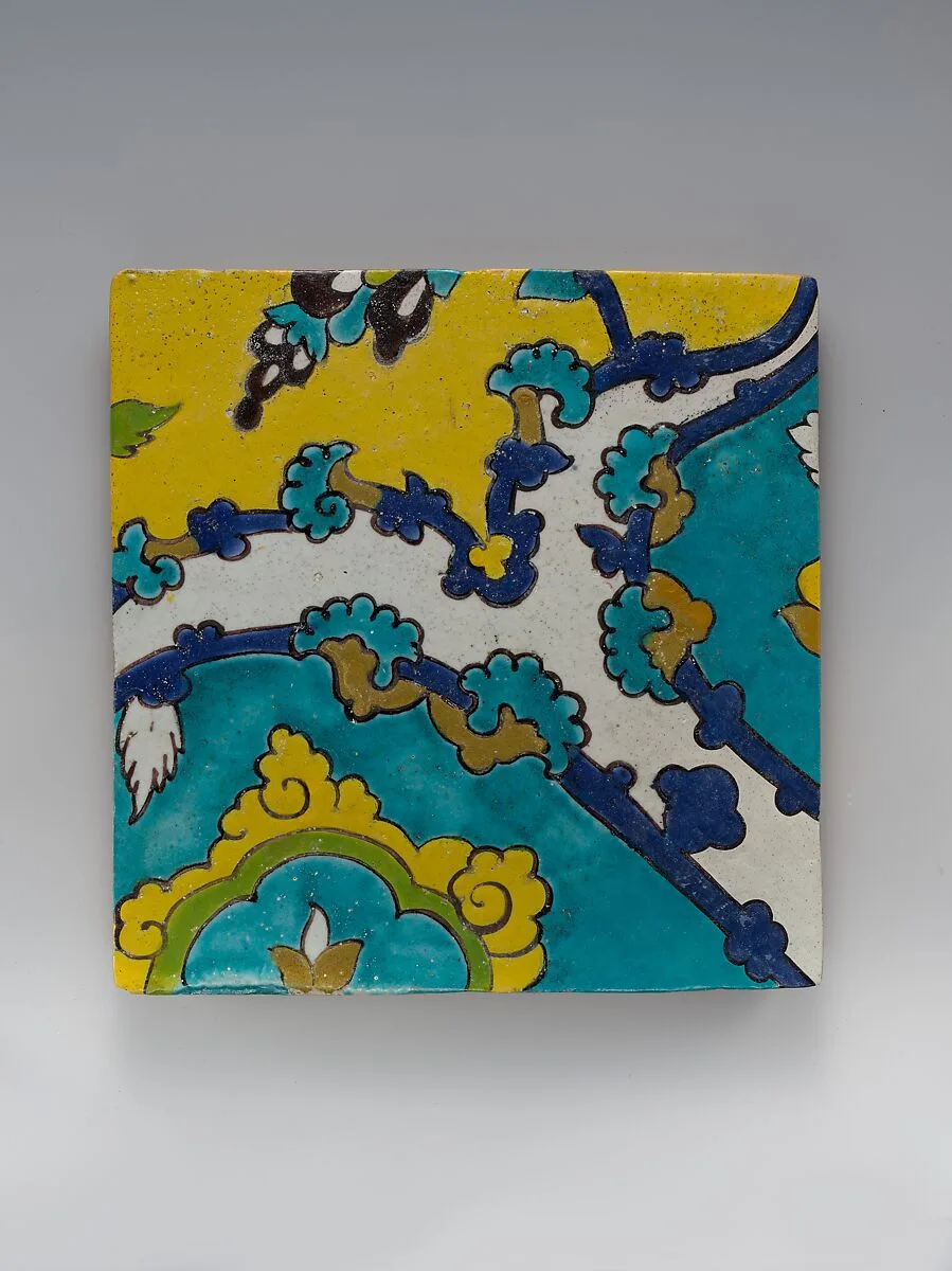 Square Tile Depicting Clouds — Unknown
