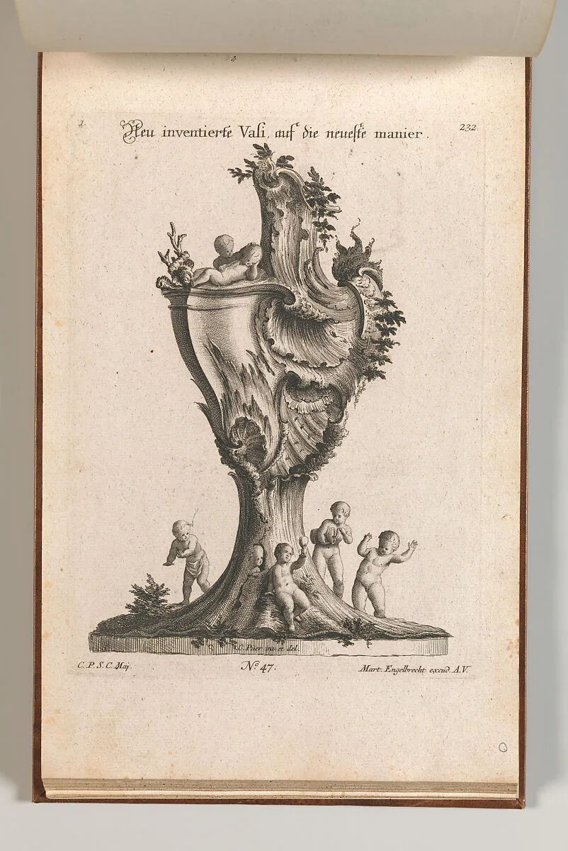 Design for a large Lidded Vase, Plate 1 from: 'Neu inventierte Vasi auf die neueste manier' — Jacob Gottlieb Thelot|Martin Engelbrecht|Carl Pier