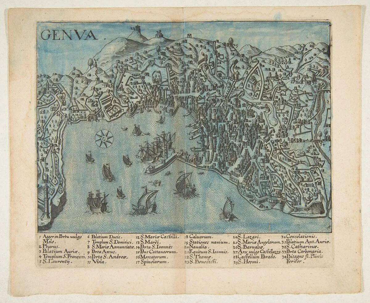 View of Genoa — Anonymous, Italian, 17th century