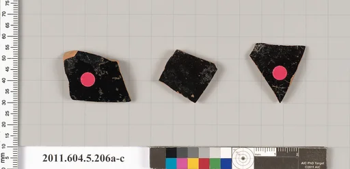 Terracotta fragments of kylikes (drinking cups)