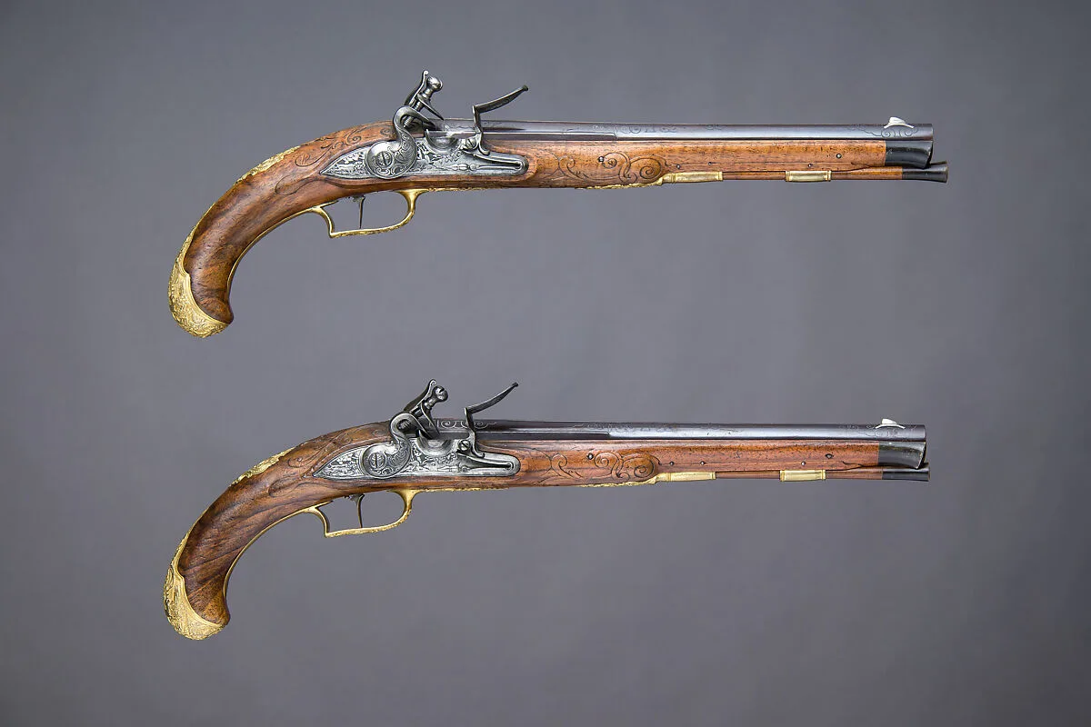 Pair of Flintlock Pistols — Johann Andreas Kuchenreuter