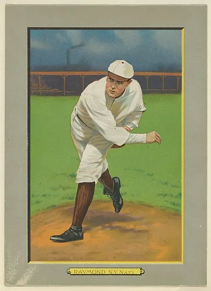 Arthur Lawrence "Bugs" Raymond, Pitcher, New York Giants (National League), from Turkey Red Cabinets (T3) — American Tobacco Company