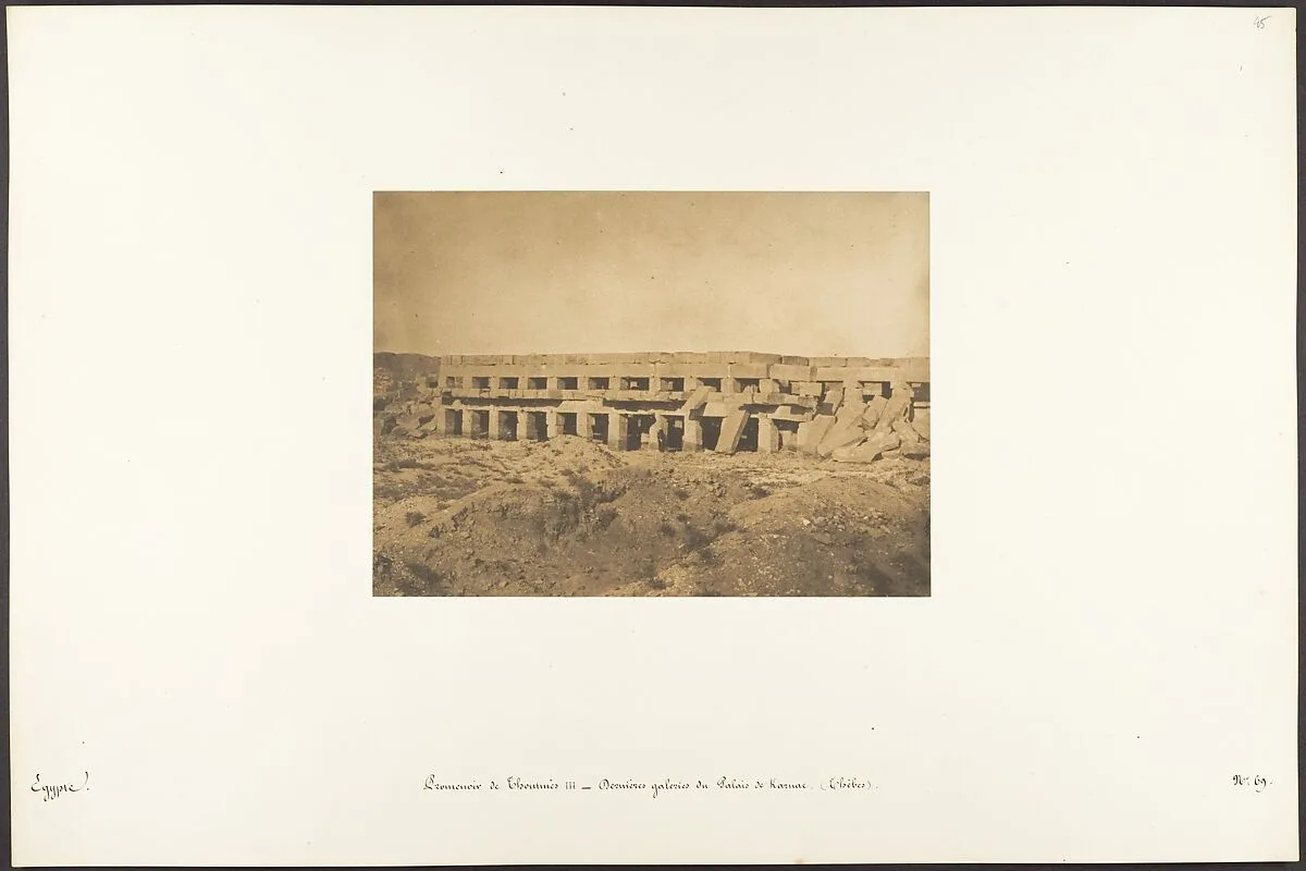 Promenoir de Thoutmès III - Dernières galeries du Palais de Karnac (Thèbes) — Maxime Du Camp
