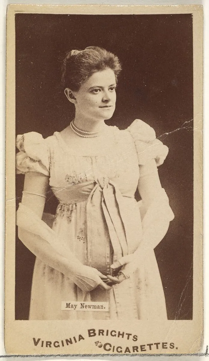 May Newman, from the Actors and Actresses series (N45, Type 1) for Virginia Brights Cigarettes — Allen & Ginter
