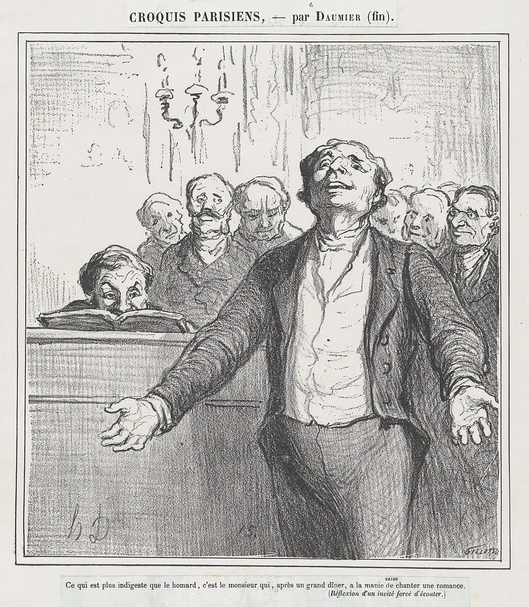 Even more indigestible than a lobster dinner..., from 'Parisian sketches' — Honoré Daumier