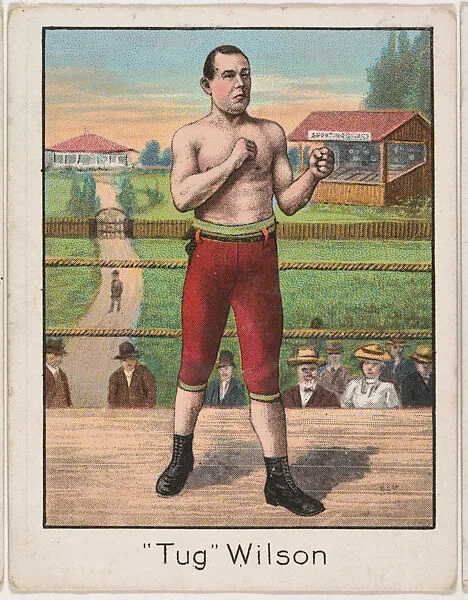 "Tug" Wilson, from the Champion Athlete and Prize Fighter series (T220), issued by Mecca and Tolstoi Cigarettes — Mecca Cigarettes|Tolstoi Cigarettes