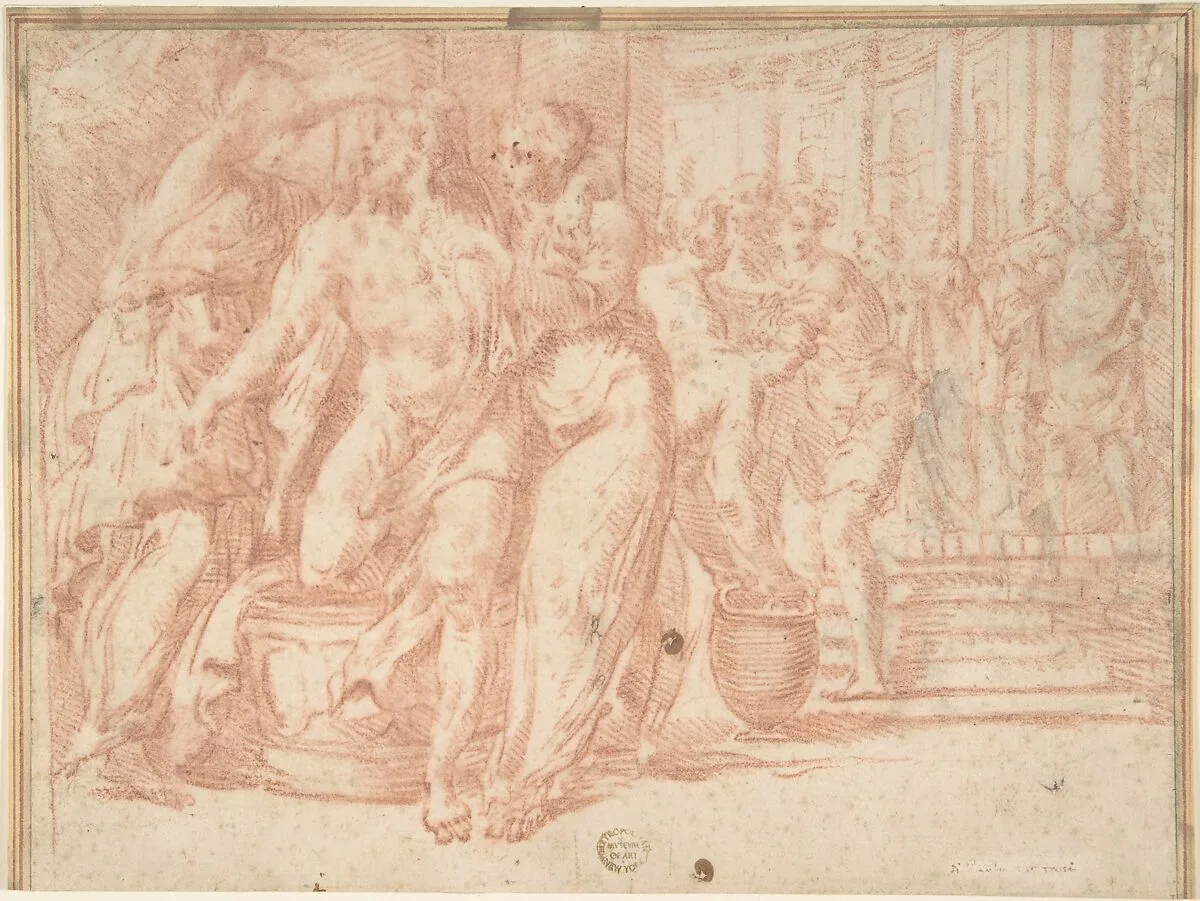 Minerva Beautifies Ulysses — Francesco Primaticcio|Anonymous, Italian, 19th century