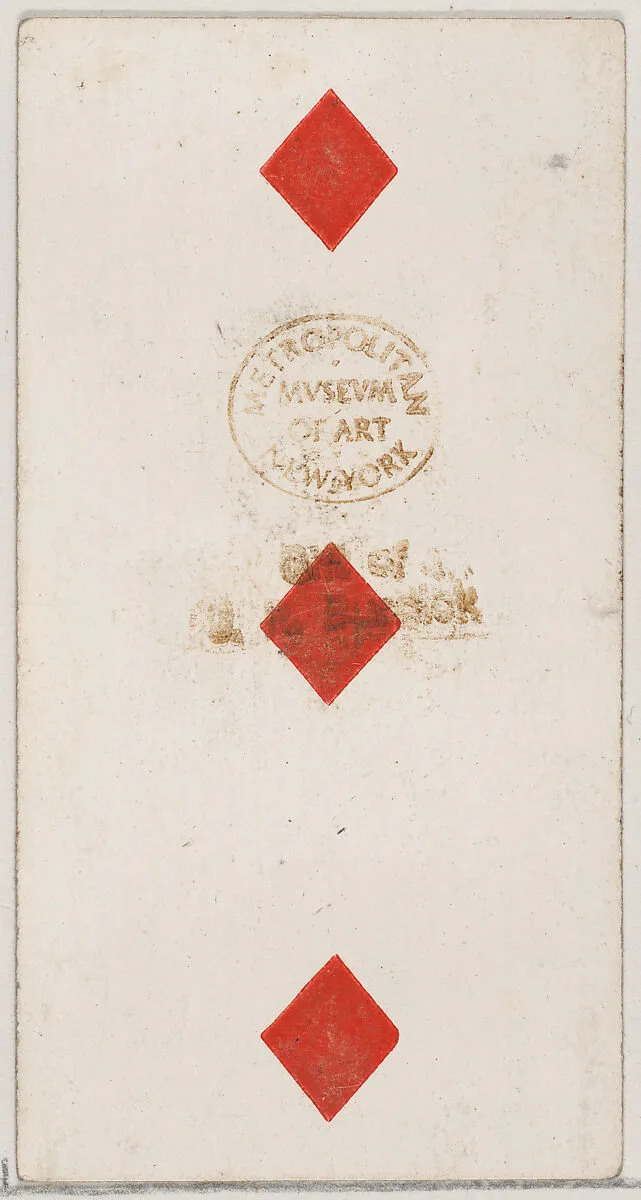 Three Diamonds, from the Playing Cards series (N84) to promote Turkish Cross-Cut Cigarettes for W. Duke, Sons and Co. — W. Duke, Sons & Co.
