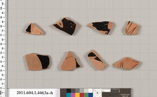 Terracotta fragments of kylikes (drinking cups)