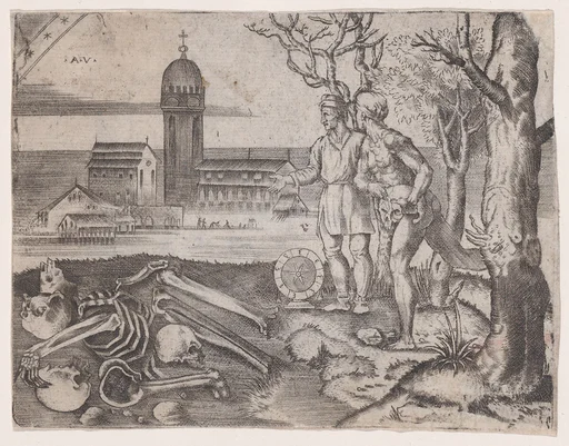 Two Men at a Cemetery