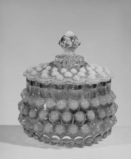 Covered Hobnail Sugar Bowl