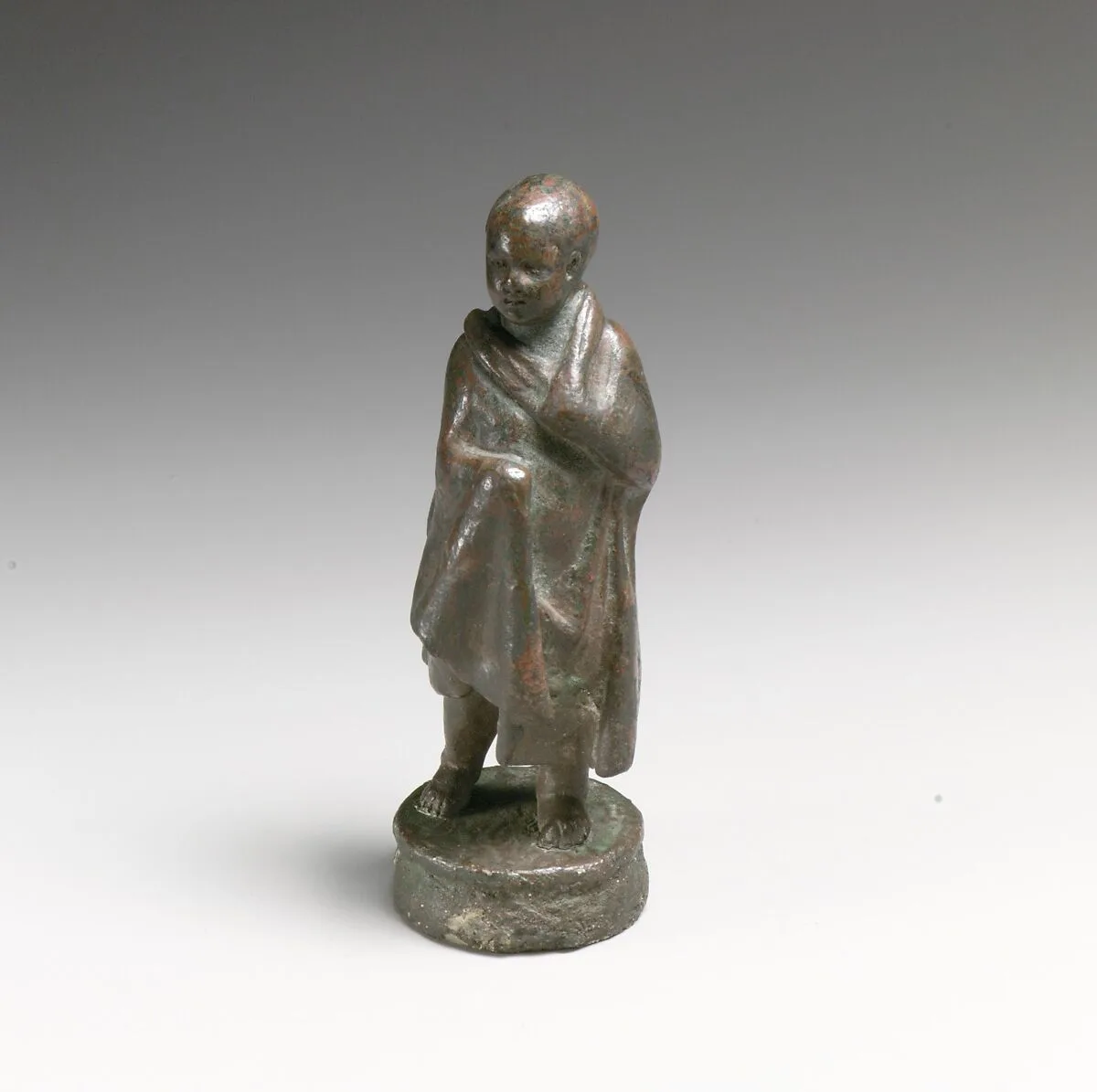 Bronze statuette of a boy in the pose of an orator — Unknown