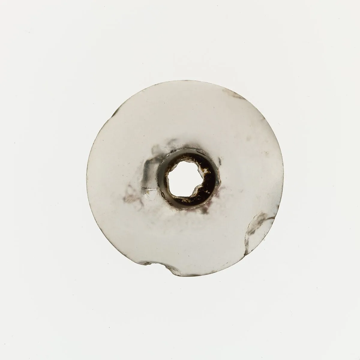 Rock crystal spindle whorl — Unknown