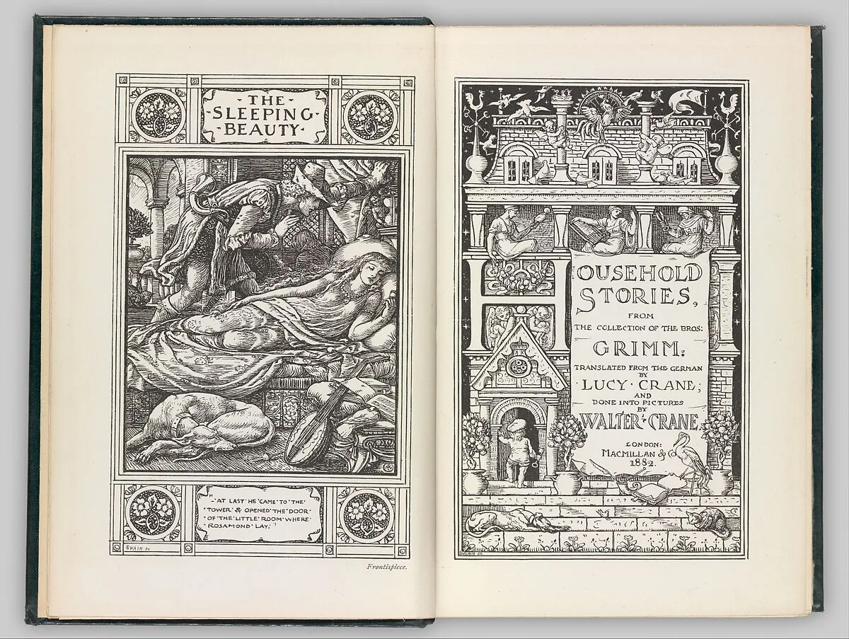Household Stories from the Collection of the Brothers Grimm — Walter Crane|Lucy Crane|Macmillan & Co.|Jacob Ludwig Carl Grimm|Wilhelm Carl Grimm