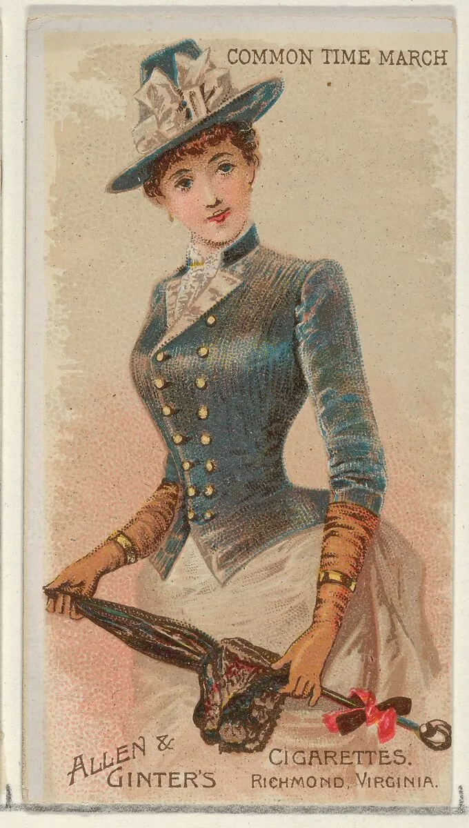 Common Time March, from the Parasol Drills series (N18) for Allen & Ginter Cigarettes Brands — Allen & Ginter|Schumacher & Ettlinger
