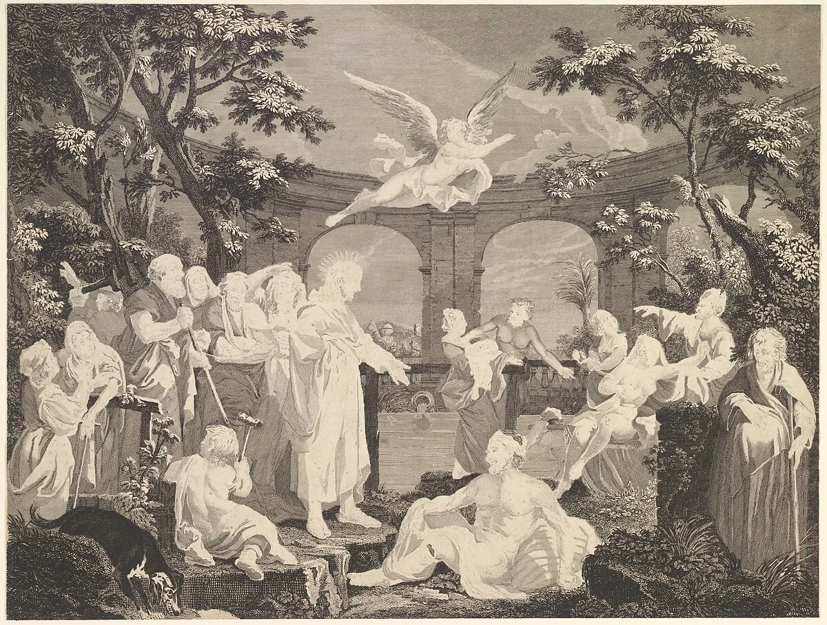 The Pool of Bethesda (St. John, Chapter 5) — John Boydell|William Hogarth|Simon Francis Ravenet, the elder|Victor Marie Picot