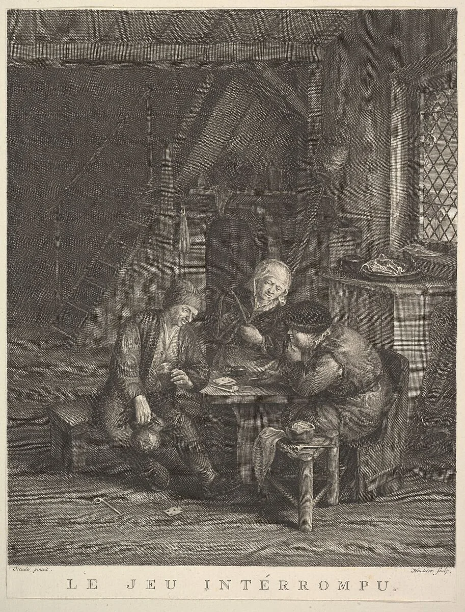 The Interrupted Game (Le Jeu intérrompu) — Jean Heudelot|Adriaen van Ostade