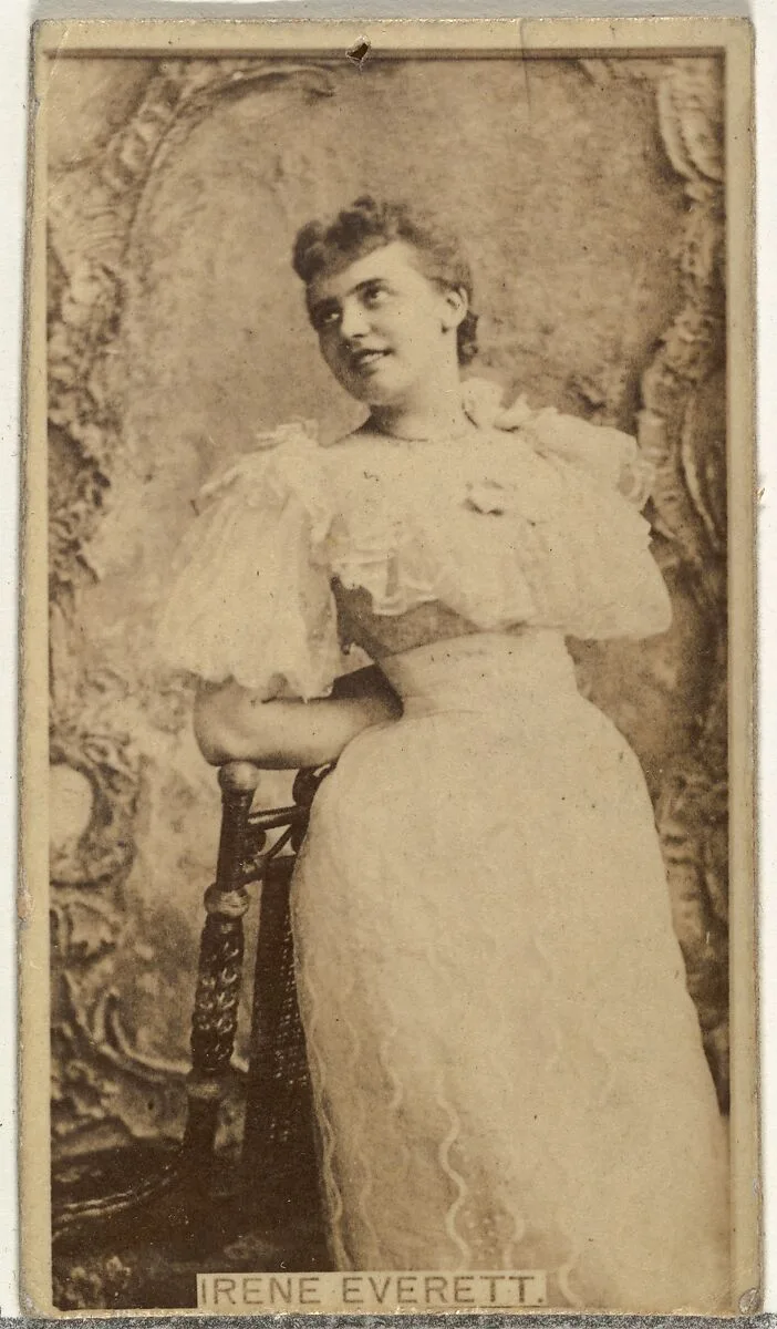 Irene Everett, from the Actors and Actresses series (N145-8) issued by Duke Sons & Co. to promote Duke Cigarettes — W. Duke, Sons & Co.|American Tobacco Company