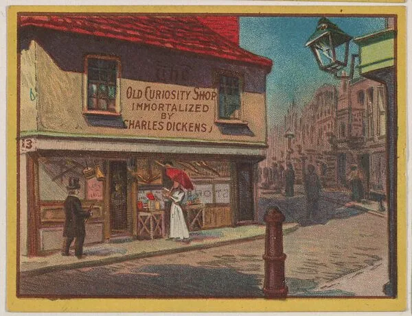 Old Curiosity Shop, Immortalized by Charles Dickens, collector card from the Famous Buildings series (D30), issued by the Weber Baking Company — Weber Baking Company