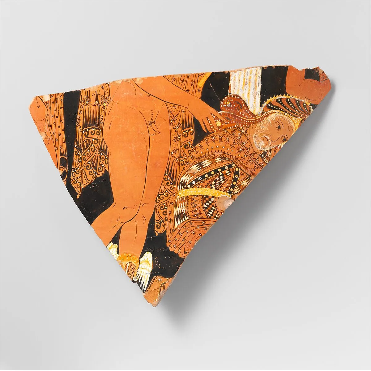 Fragment of a terracotta calyx-krater (mixing bowl) — Black Fury Painter