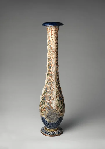 Tall vase with four roundels
