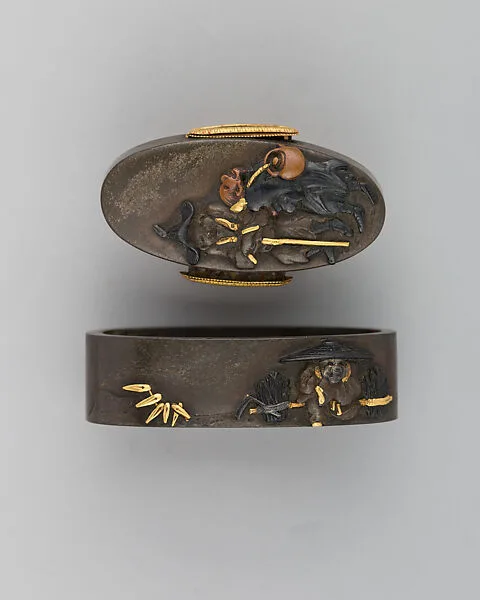 Sword-Hilt Collar and Pommel (Fuchigashira) — Unknown