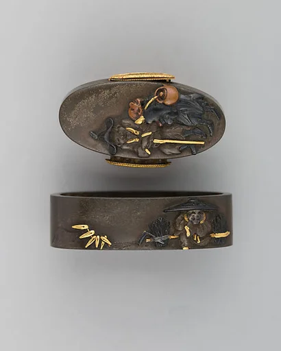 Sword-Hilt Collar and Pommel (Fuchigashira)
