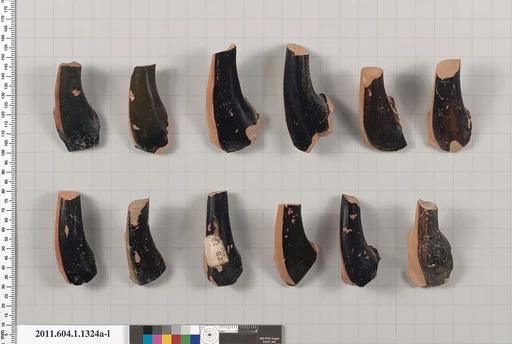 Terracotta fragments of kylikes (drinking cups)