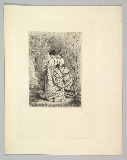 Two Young Ladies in a Garden