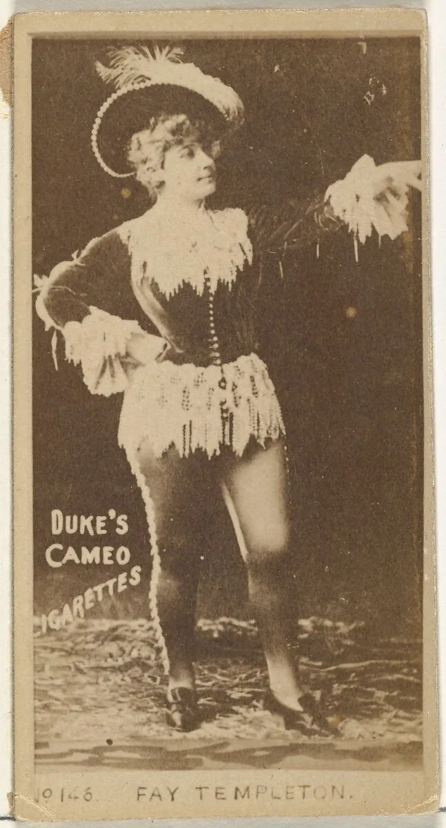Card Number 146, Fay Templeton, from the Actors and Actresses series (N145-4) issued by Duke Sons & Co. to promote Cameo Cigarettes — W. Duke, Sons & Co.
