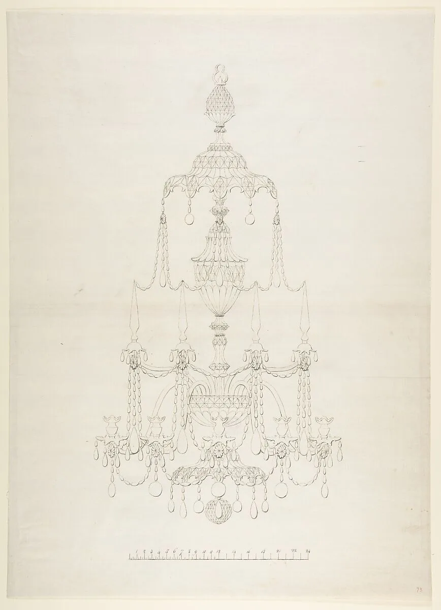 Design for a Chandelier — Anonymous, French, 18th century
