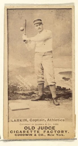 Larkin, Captain, Philadelphia Athletics, from the Old Judge series (N172) for Old Judge Cigarettes