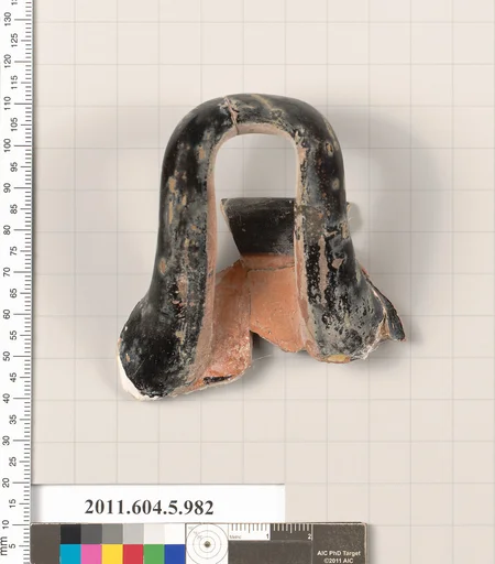 Terracotta rim fragment of a kylix (drinking cup)