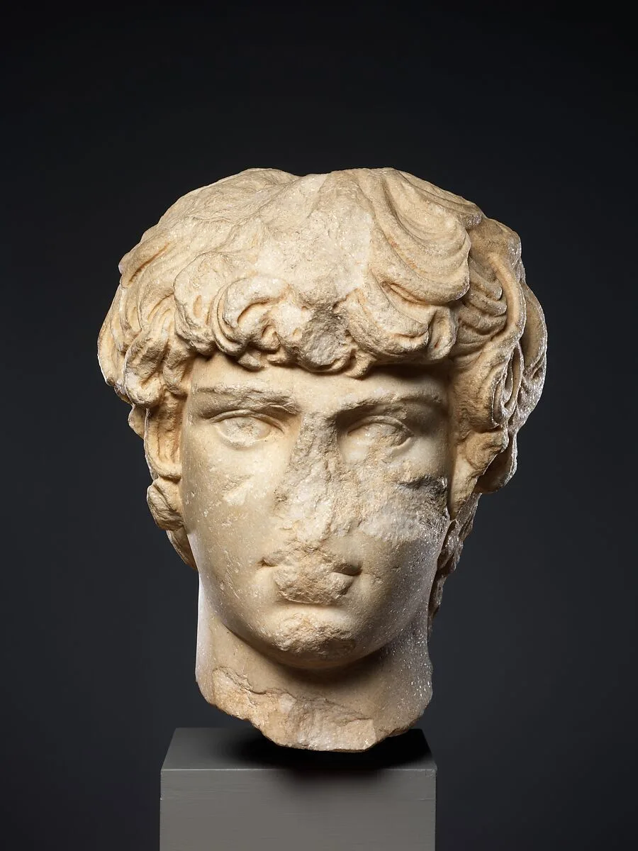 Marble portrait head of Antinoos — Unknown
