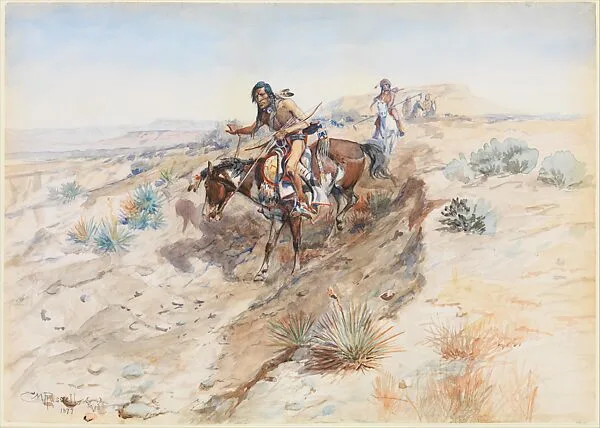 Indian Braves — Charles M. Russell
