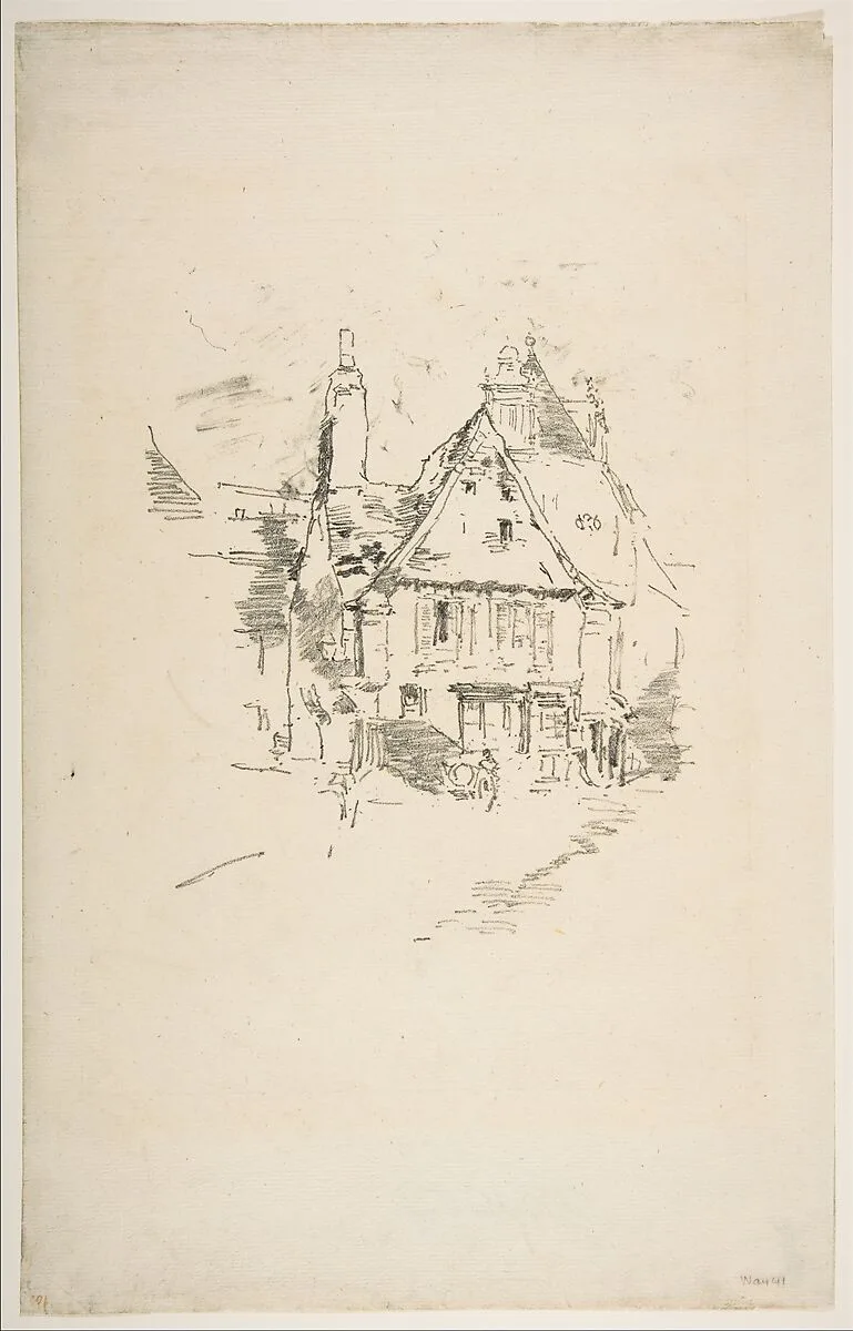 Gabled Roofs (Gabled Roofs, Vitré) — James McNeill Whistler