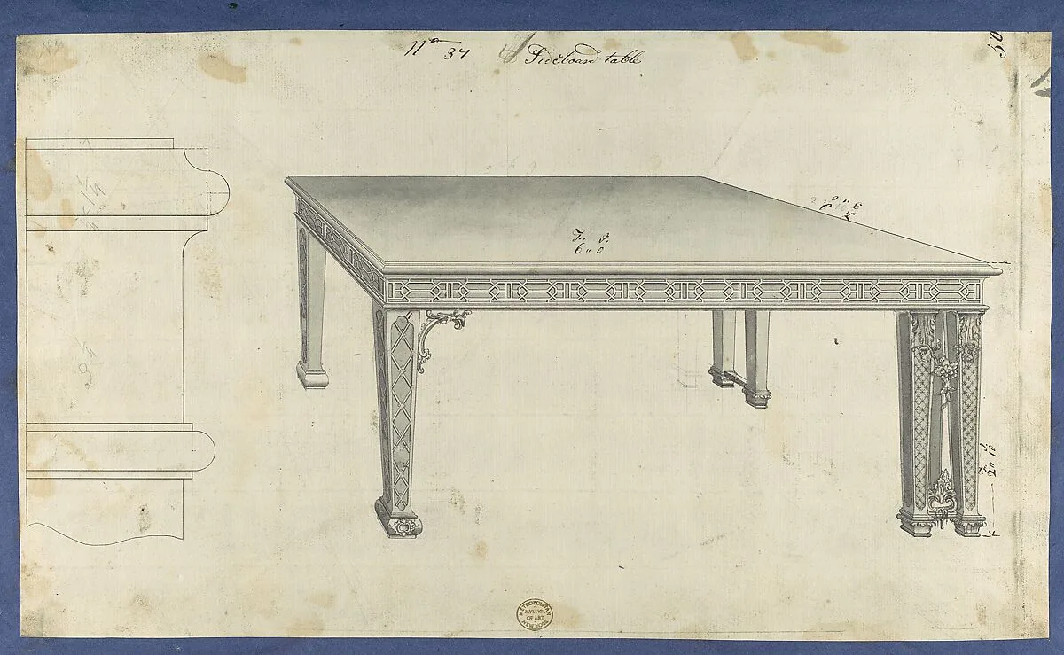 Sideboard Table, from Chippendale Drawings, Vol. II — Thomas Chippendale
