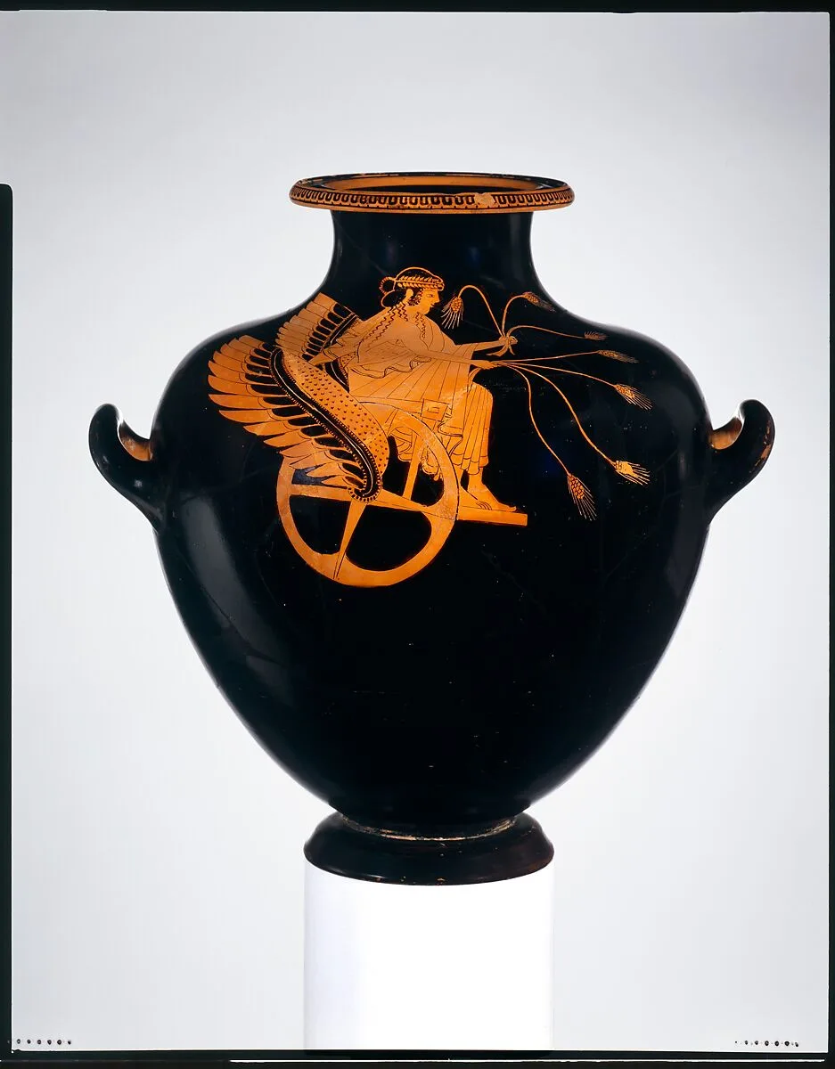 Terracotta hydria (water jar) — Troilos Painter