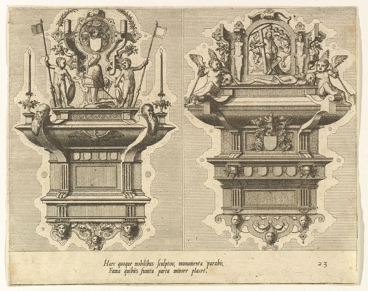 Cœnotaphiorum (23) — Hans Vredeman de Vries|Johannes van Doetecum I|Lucas van Doetecum|Hieronymus Cock