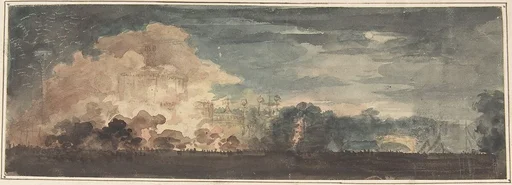 Peace of 1814 and Centennial of the House of Brunswick: "The Effect Previous to Discovering the Illuminated Temple of Peace and Concord in St. James's Park, London, August 1, 1815" [should be 1814]