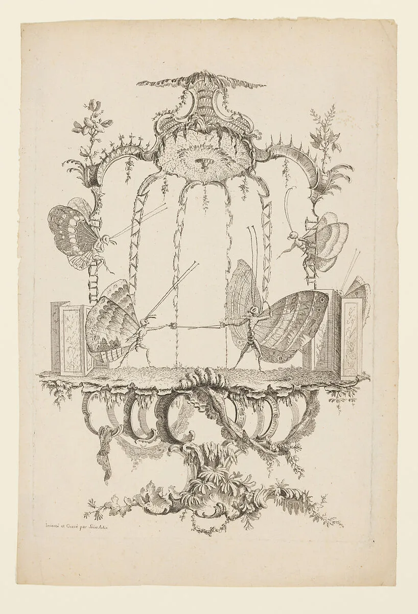 The Duel (Le Duel), from Essai de Papilloneries Humaines par Saint Aubin — Charles Germain de Saint-Aubin