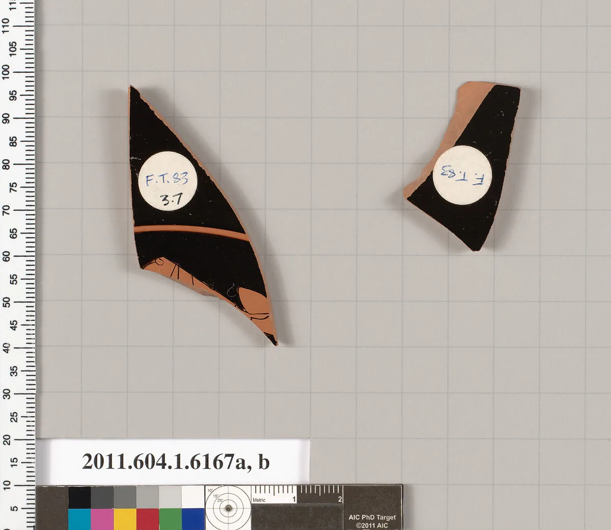 Terracotta fragments of a kylix (drinking cup) — Unknown