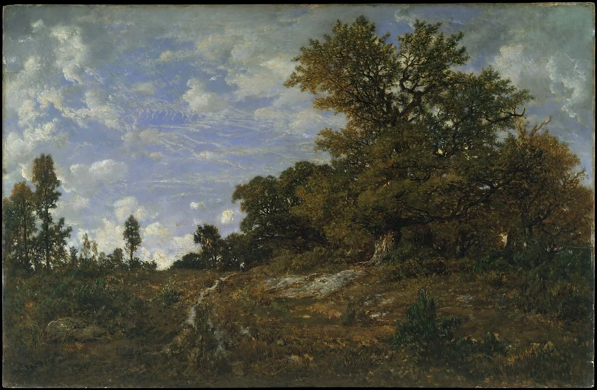 The Edge of the Woods at Monts-Girard, Fontainebleau Forest — Théodore Rousseau